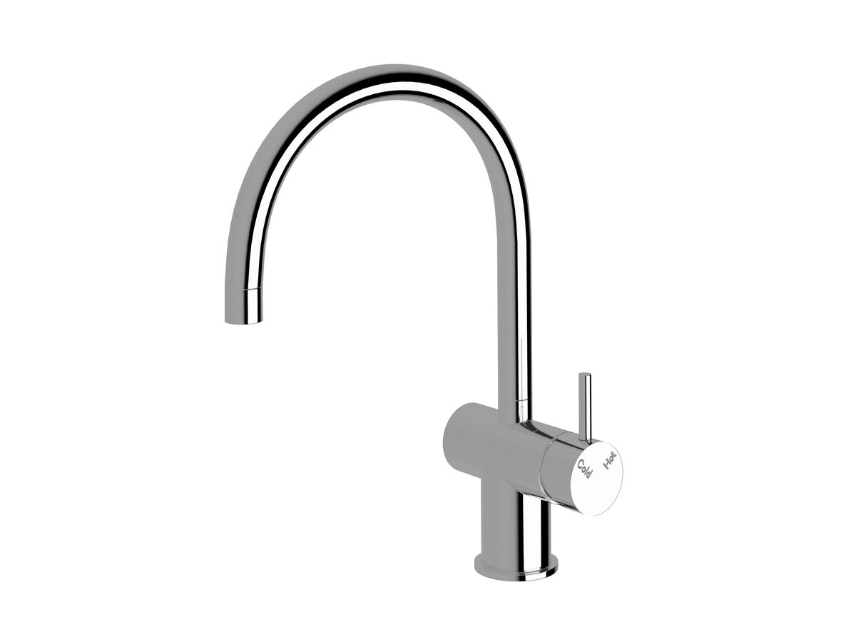Sussex Scala Sink Mixer Tap Large Curved Right Hand Chrome (4 Star)
