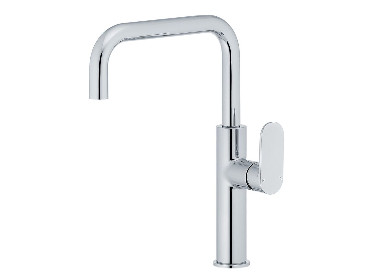 Mizu Soothe MK2 Gooseneck Sink Mixer Tap Square Chrome (5 Star)