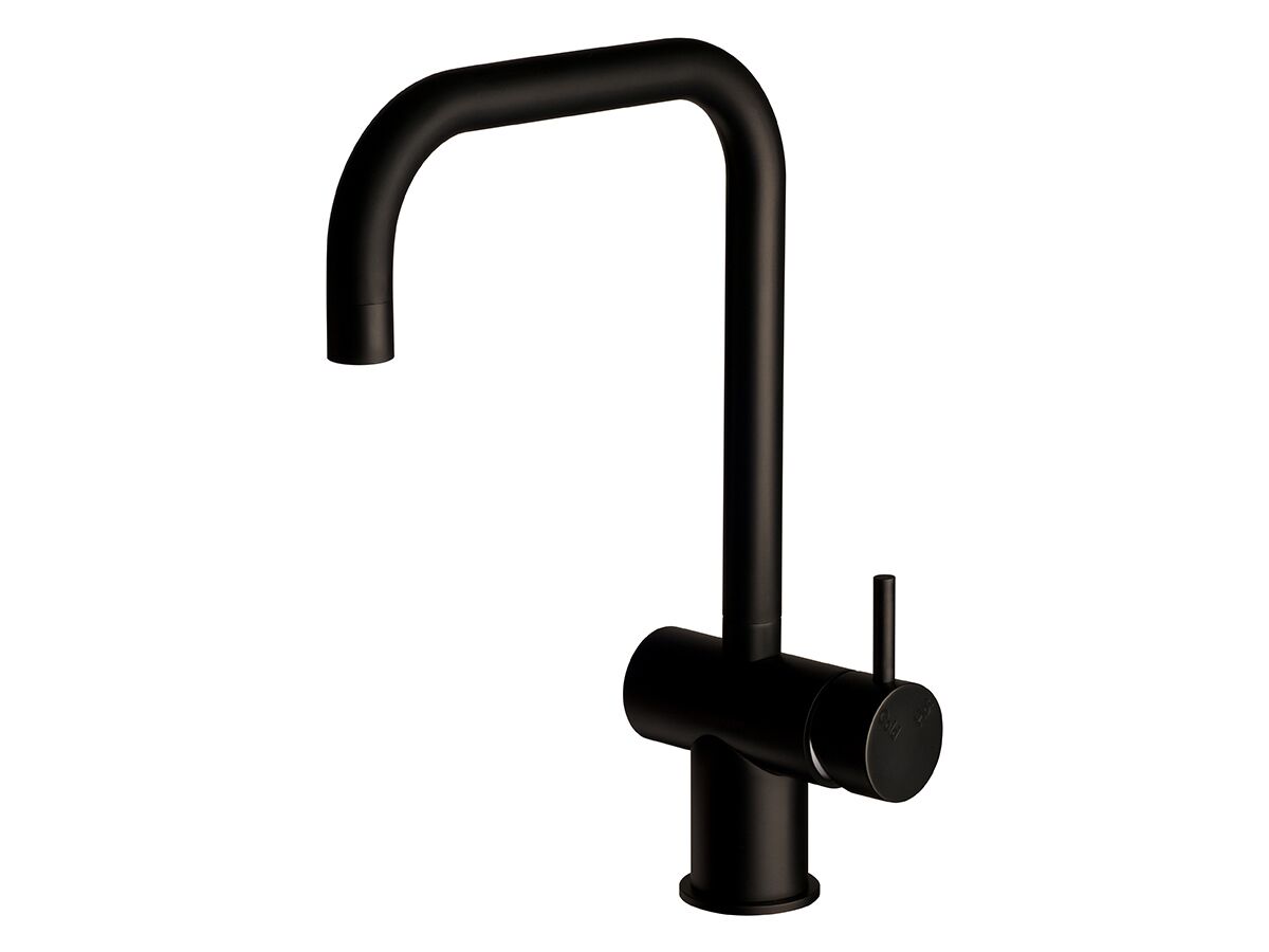 Sussex Scala Sink Mixer Tap Large Square Right Hand Matte Black (4 Star)