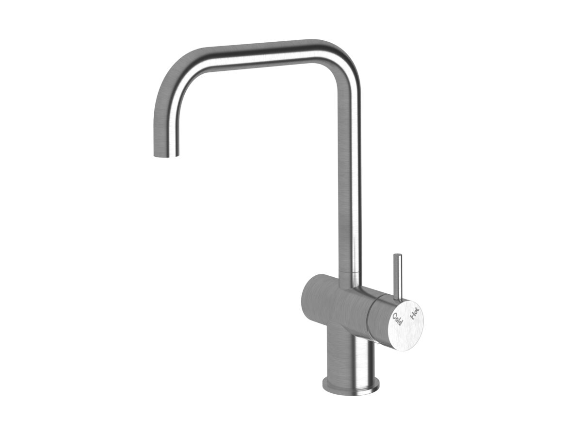 Sussex Scala Sink Mixer Tap Large Square Right Hand Satin Chrome (4 Star)