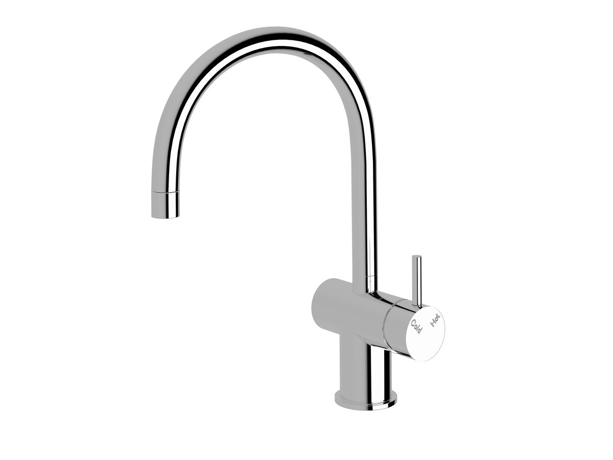 Sussex Scala Mini Sink Mixer Tap Large Curved Right Hand Chrome (5 Star)