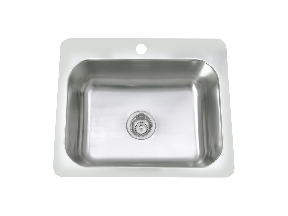 Posh Domaine Trough 45L with 1 Centre Taphole Stainless Steel