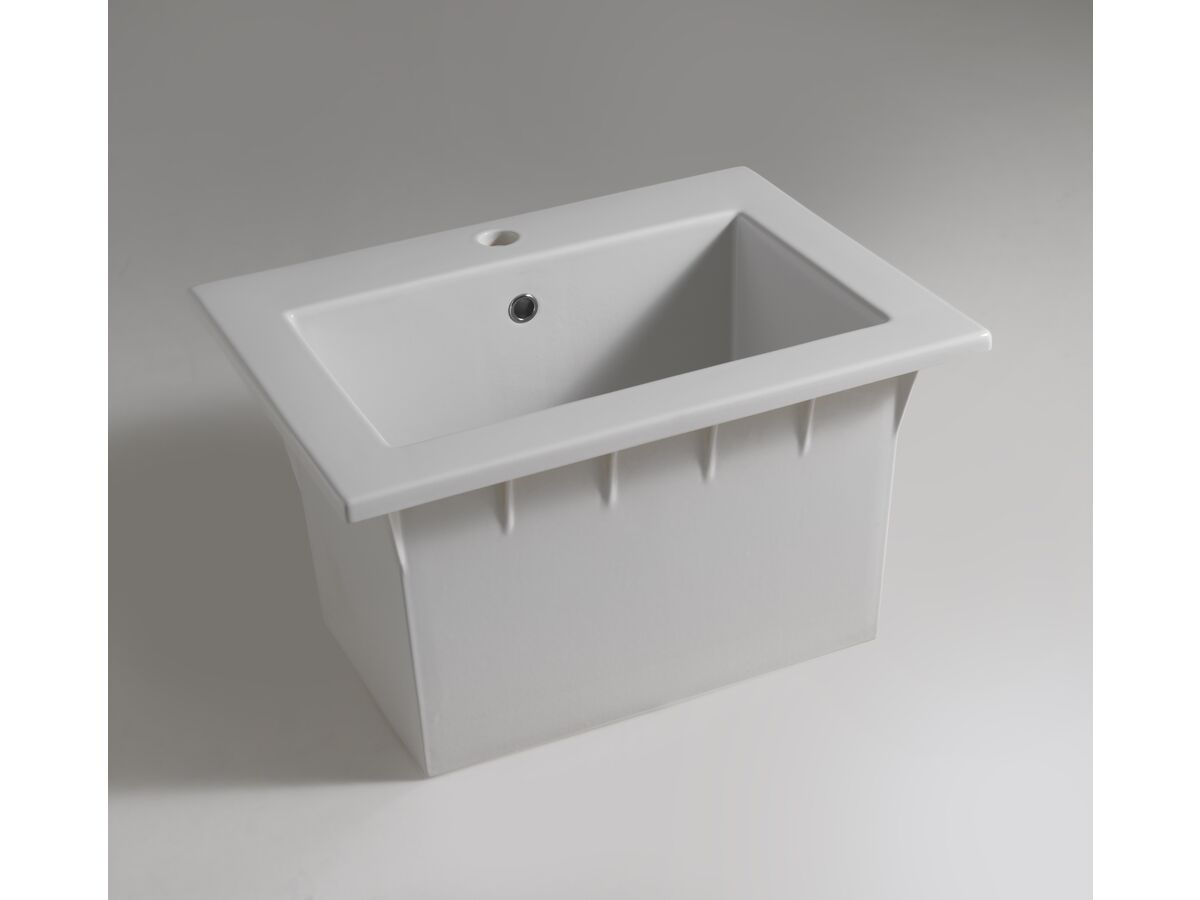 AXA Prisma Trough Basin (Only) 610 x 460mm White