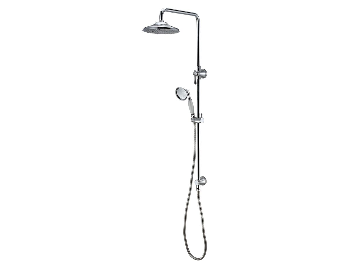 Kado Era Twin Rail Shower with Top Rail Water Inlet Lever Handle Chrome (4 Star)