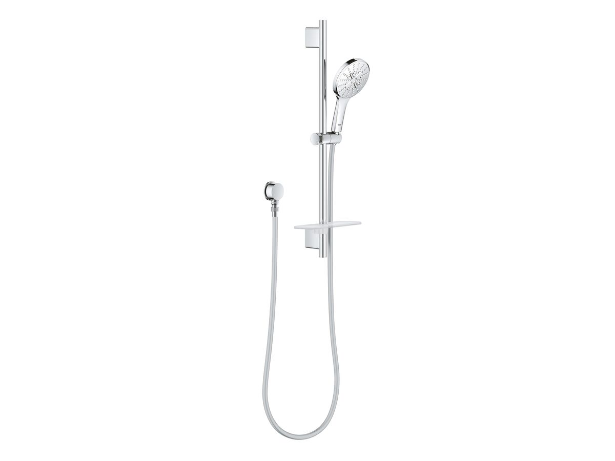 GROHE Rainshower SmartActive Single Rail Shower Round with Wall Water Inlet Chrome (3 Star)