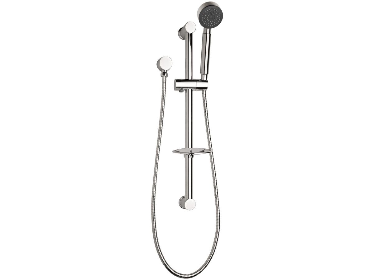 Base Single Rail Shower with Wall Water Inlet Chrome (3 Star)