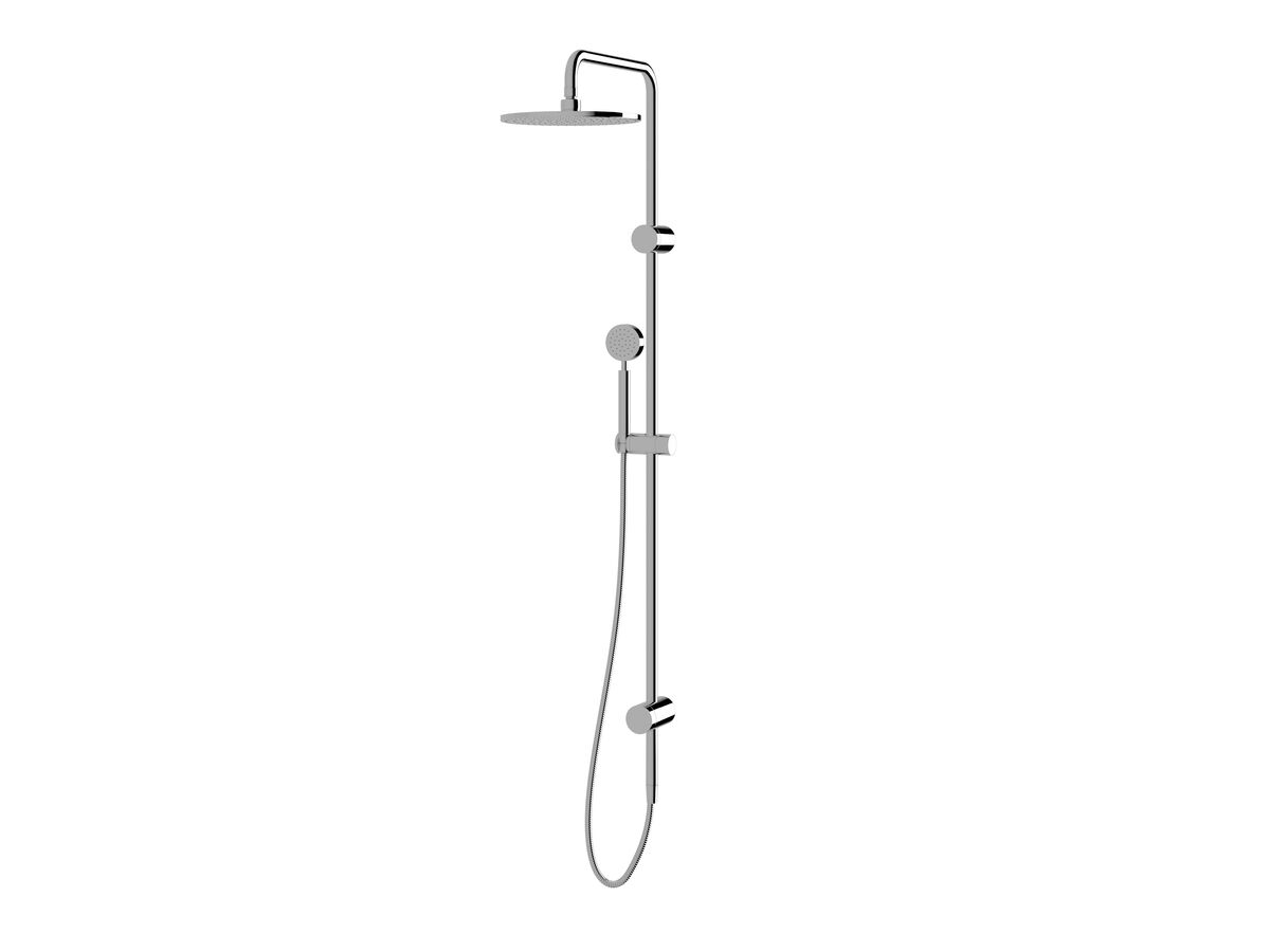 Milli Mood Edit Twin Rail Shower with Top Rail Water Inlet Chrome (3 Star)