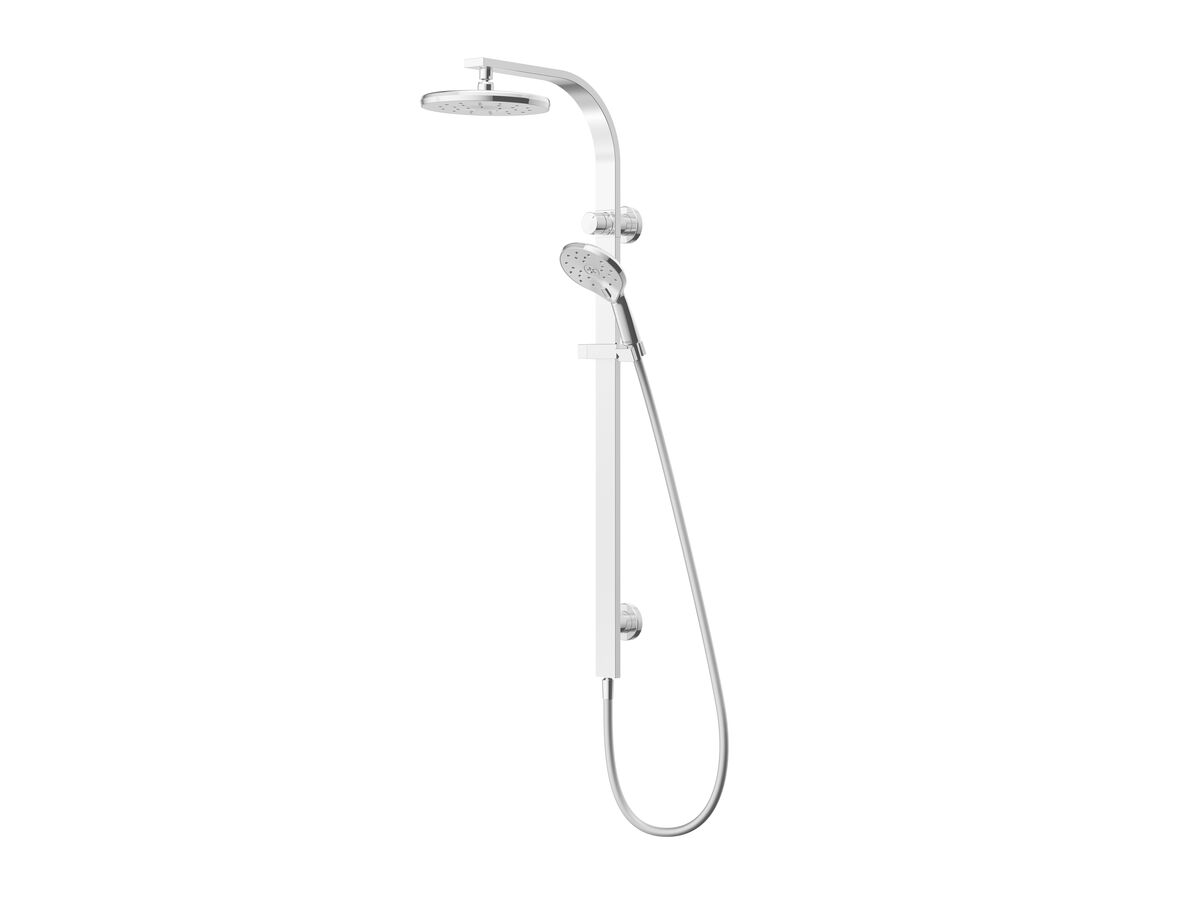 Methven Escape MK3 Satinjet Twin Rail Shower with Top Rail Water Inlet Chrome (3 Star)