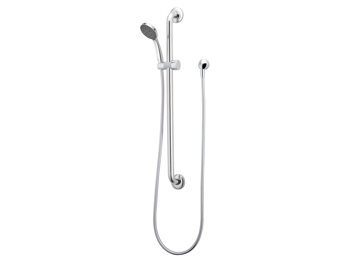 Posh Solus MK3 Grab Single Rail Shower 1 Function 900mm with Wall Water Inlet Chrome (4 Star)