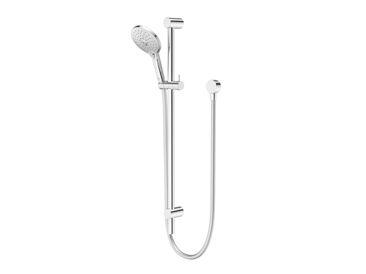 Posh Domaine Brass Single Rail Shower 3 Functions with Wall Water Inlet Chrome (4 Star)