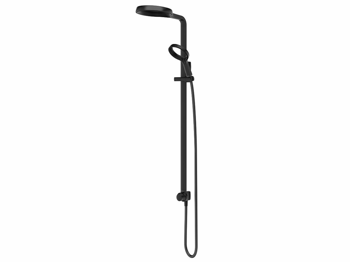 Methven Aio Aurajet Twin Shower with Top Rail Water Inlet Matte Black (3 Star)