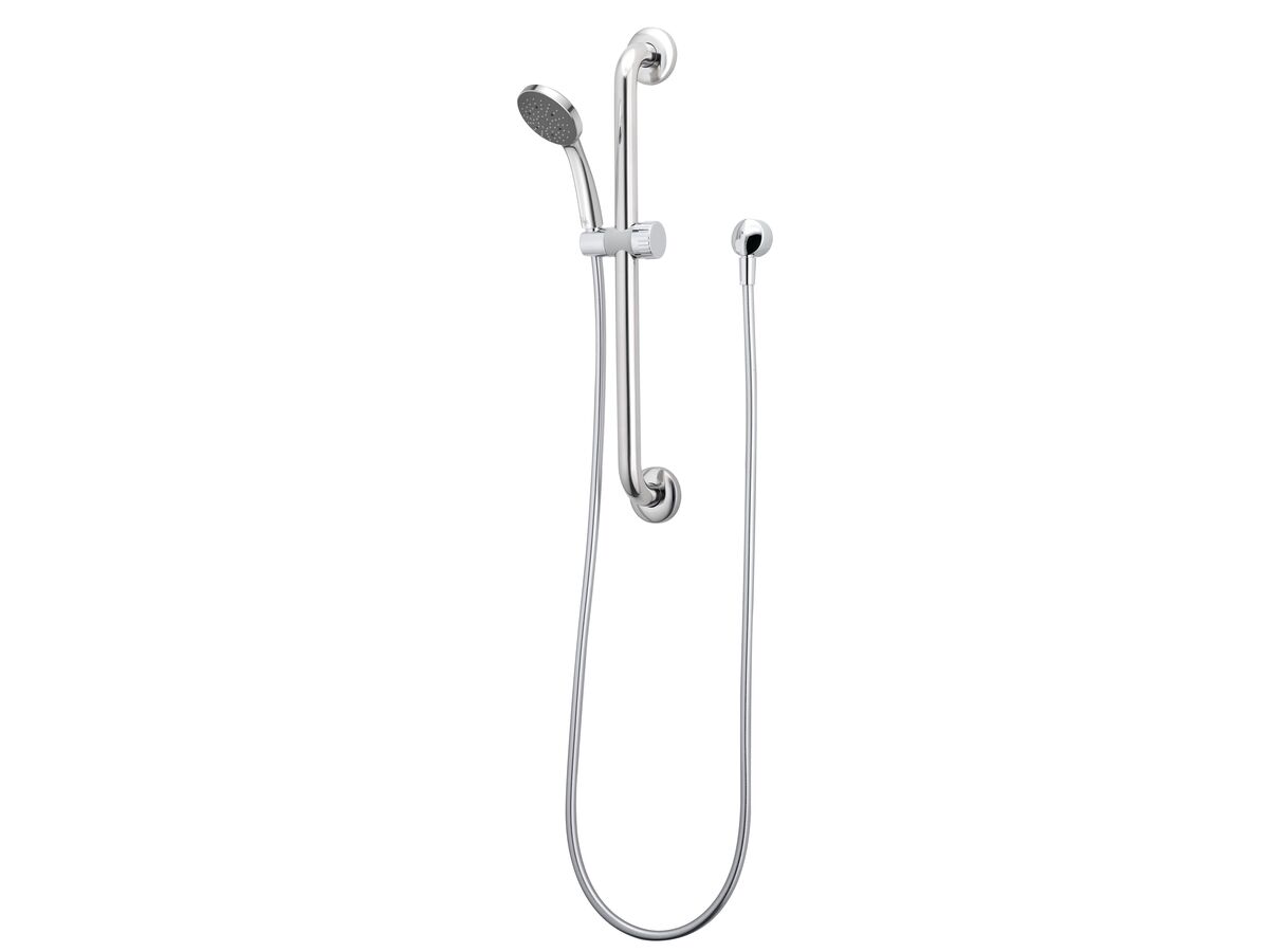 Posh Solus MK3 Grab Single Rail Shower 1 Function 600mm with Wall Water Inlet Chrome (4 Star)