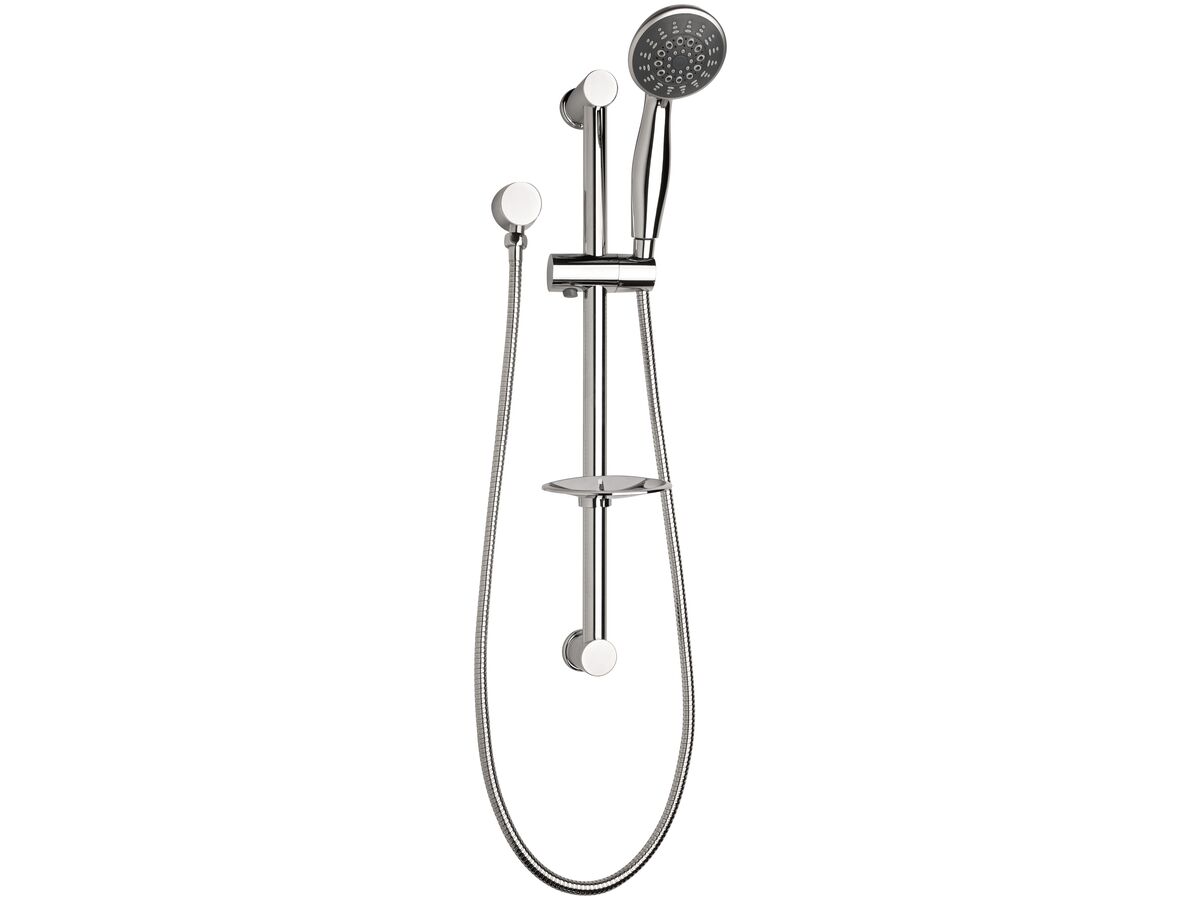 Posh Bristol Single Rail Shower 7 Function with Wall Water Inlet Chrome (3 Star)