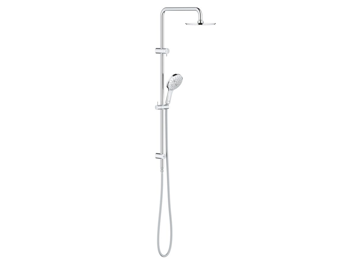 GROHE Rainshower SmartActive Twin Rail Shower Round with Top Rail Water Inlet Chrome (3 Star)