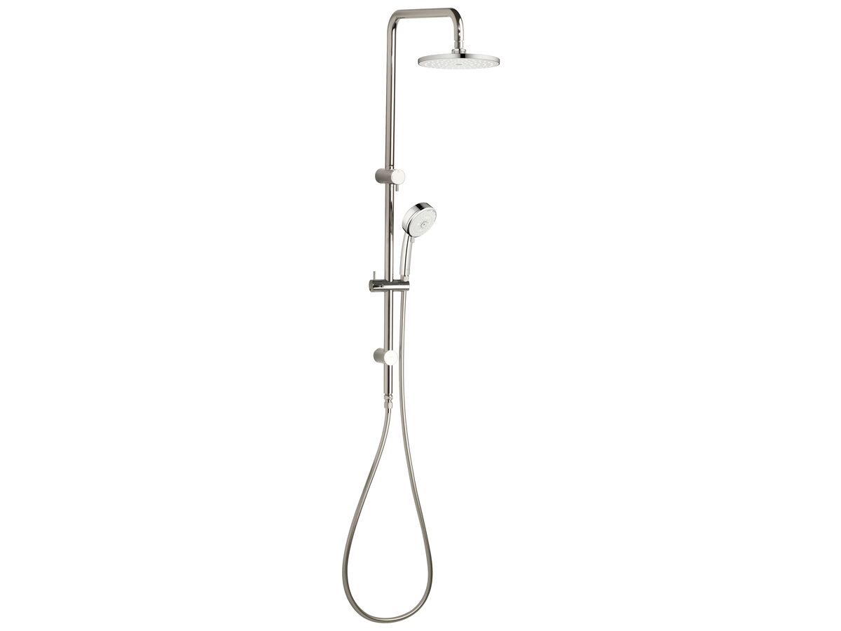 GROHE Tempesta Cosmo Twin Shower with Top Rail Water Inlet White / Chrome (4 Star)