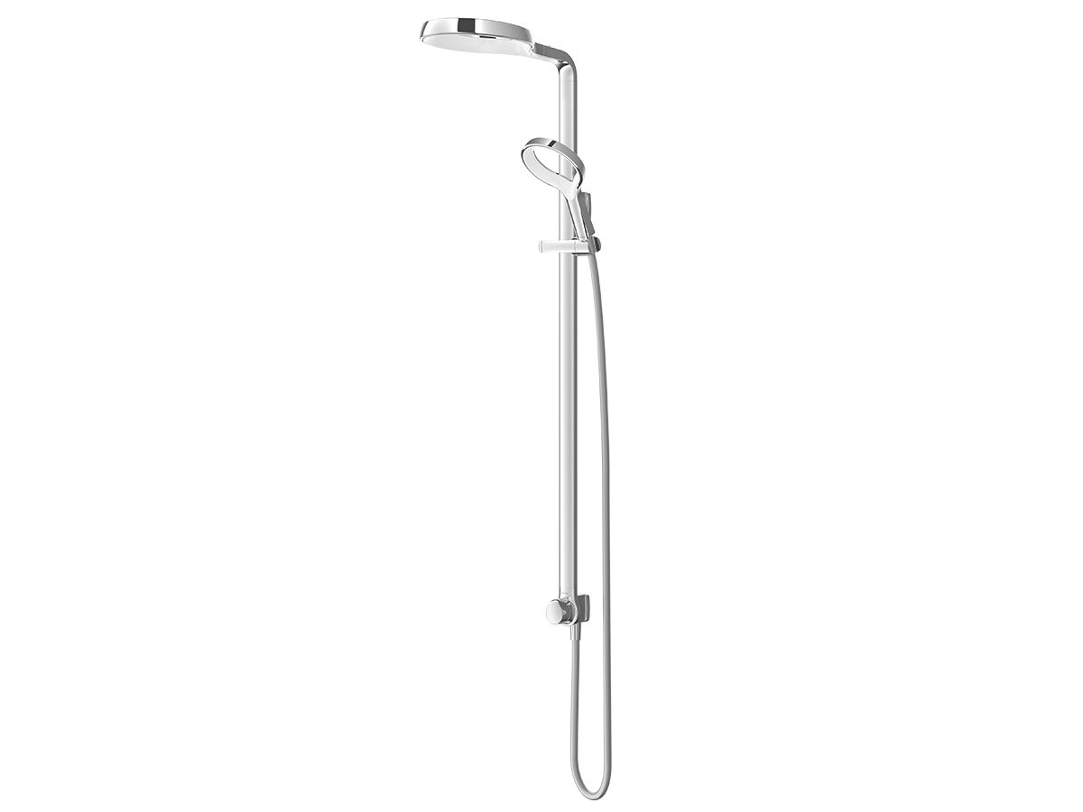 Methven Aio Aurajet Twin Shower with Bottom Rail Water Inlet White (3 Star)