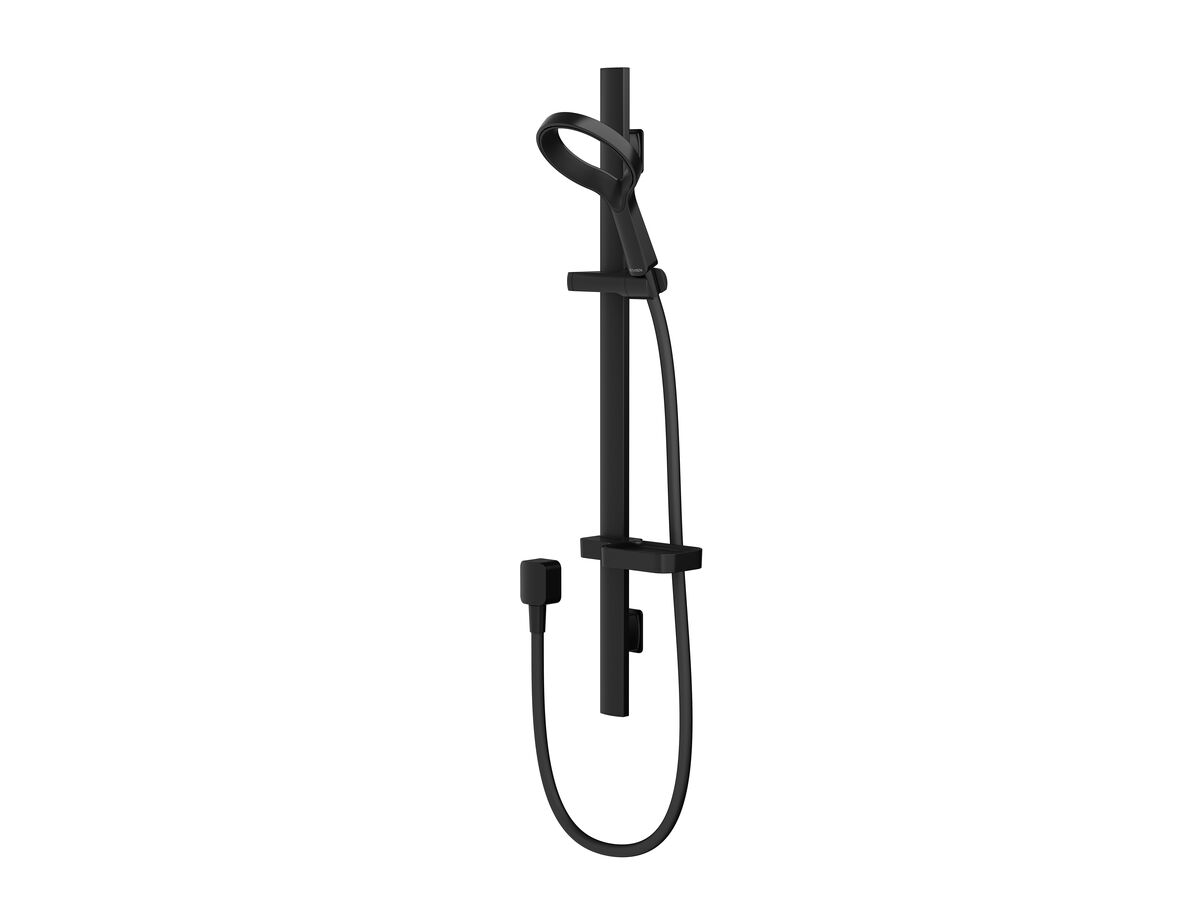 Methven Aio Aurajet Single Rail Shower with Wall Water Inlet Matte Black (3 Star)