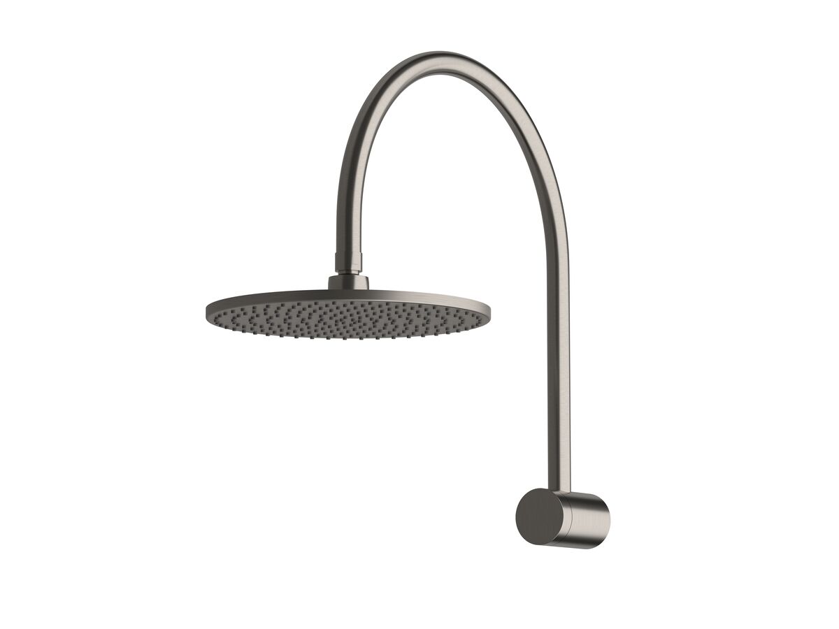 Milli Mood Edit Hi-Rise Shower Curved with 250mm Shower Head Brushed Gunmetal (3 Star)