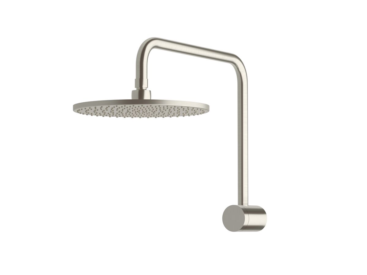 Milli Mood Edit Hi-Rise Shower Square with 250mm Shower Head Brushed Nickel (3 Star)