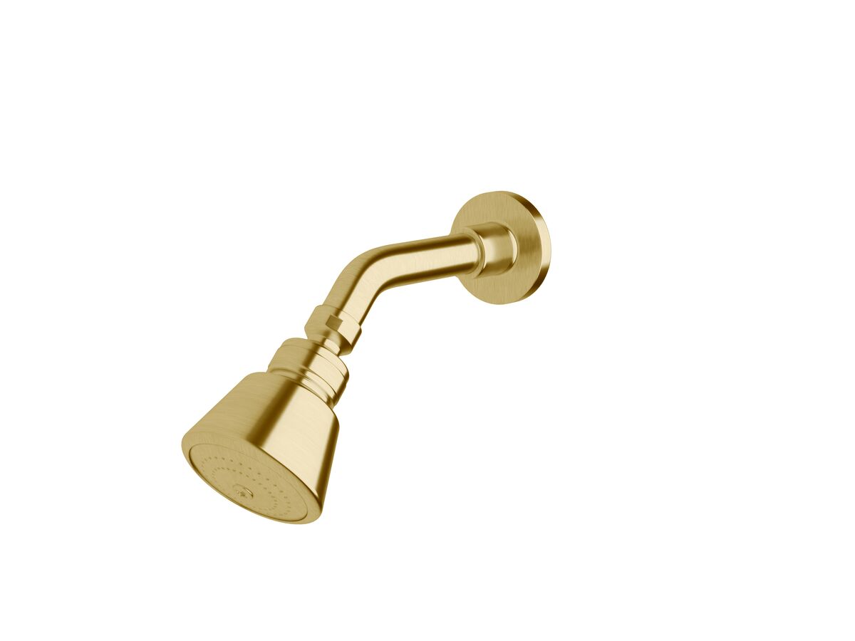 Sussex Scala Shower Head and Arm LUX PVD Brushed Pure Gold (3 Star)