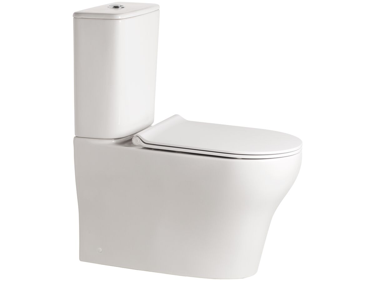 American Standard Cygnet Square Hygiene Rim Close Coupled Back To Wall Back Inlet Toilet Suite White (4 Star)