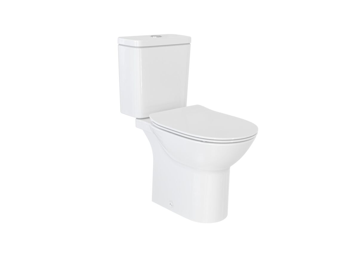 Roca Debba Rimless Close Coupled P Trap Bottom Inlet Toilet Suite (4 Star)